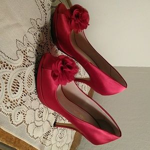 CAPARROS, Red Satin-Serenity, Dress Heel